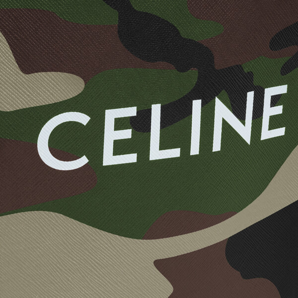 新色☆希少 セリーヌ ミニバーティカルカバ 偽物 カモフラージュ柄